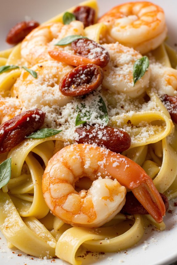 shrimp pasta with sun dried tomatoes