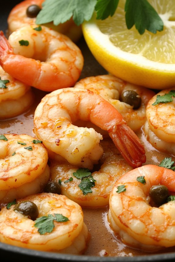 shrimp piccata skillet delight