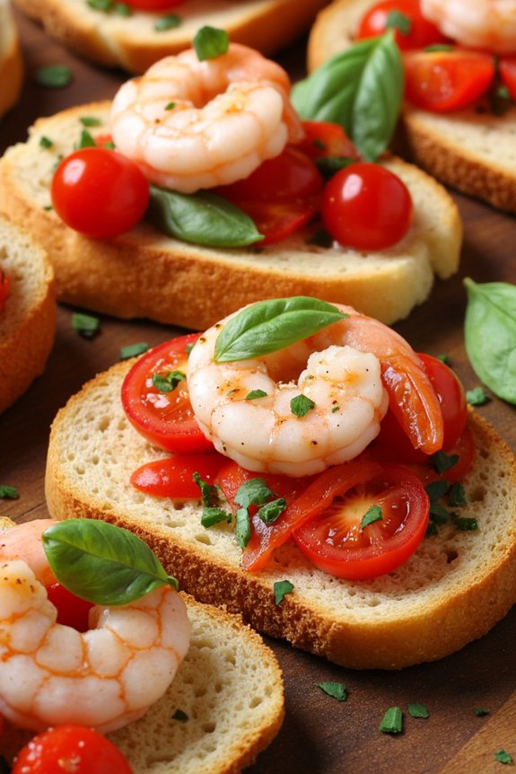 shrimp tomato bruschetta delight