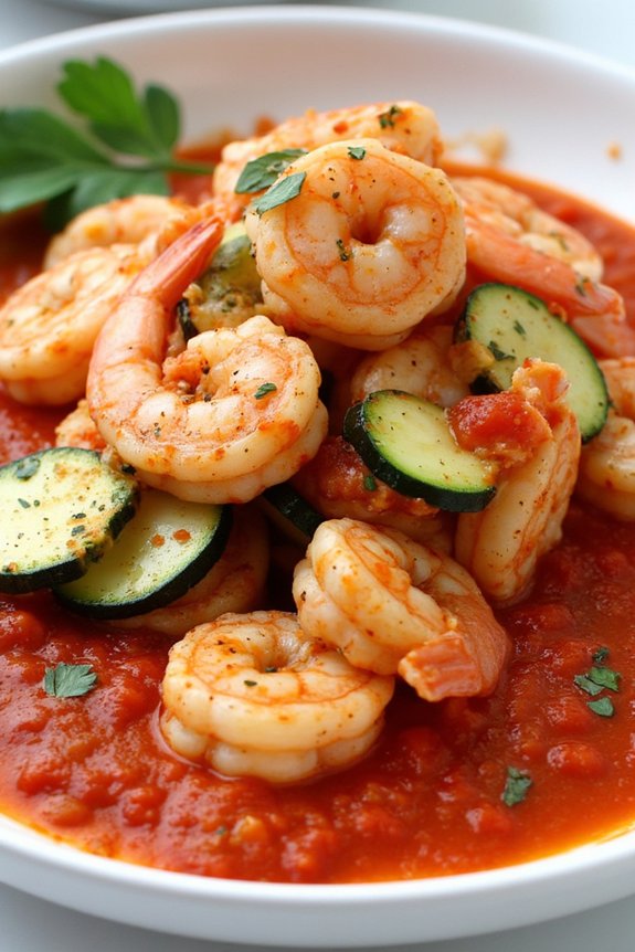 shrimp zucchini tomato sauce recipe