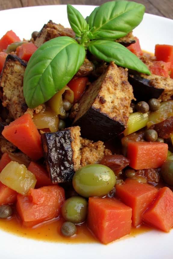 sicilian eggplant sweet sour dish