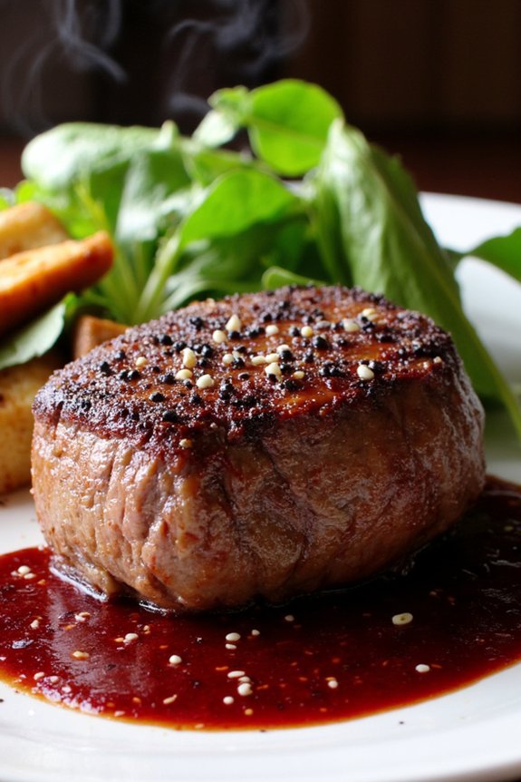 sicilian peppercorn crusted filet perfection