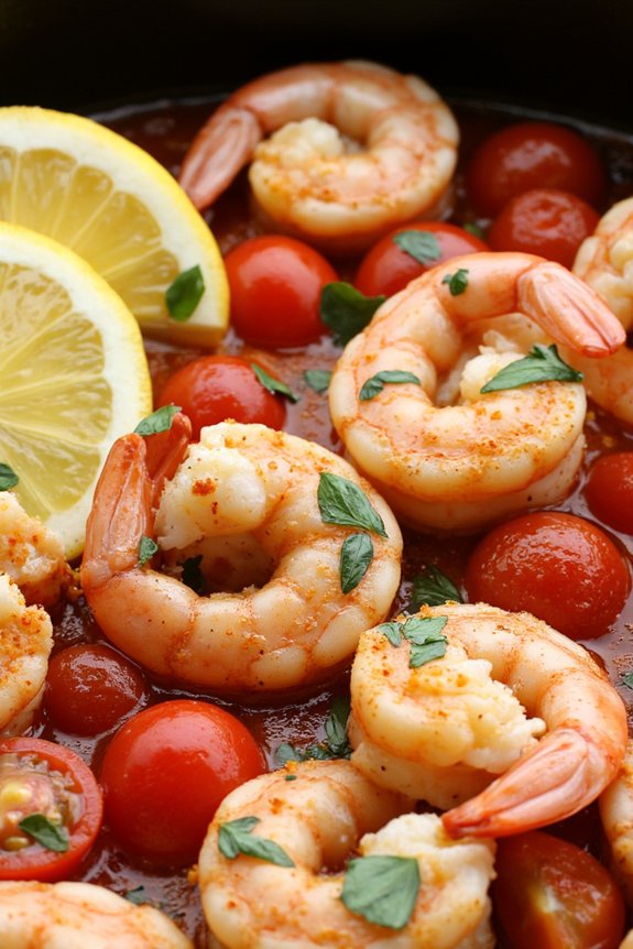 sicilian shrimp tomato skillet