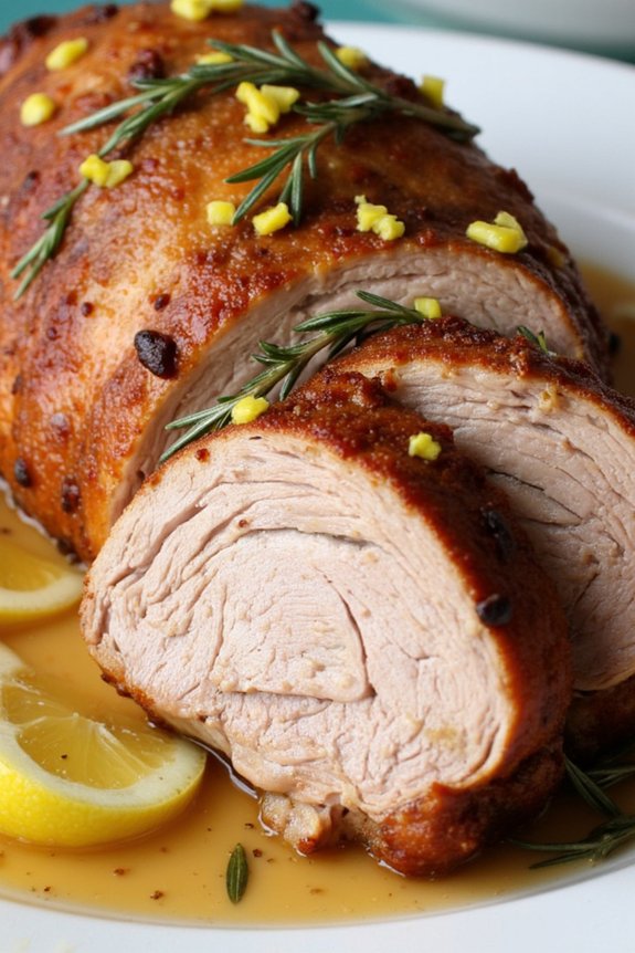slow cooked lemon thyme pork