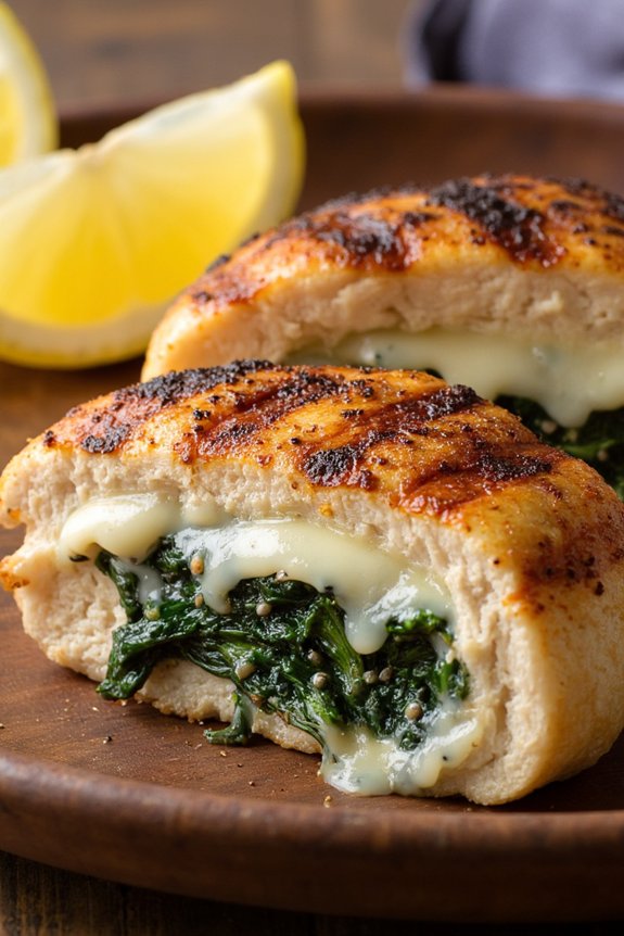 smoked mozzarella stuffed chicken