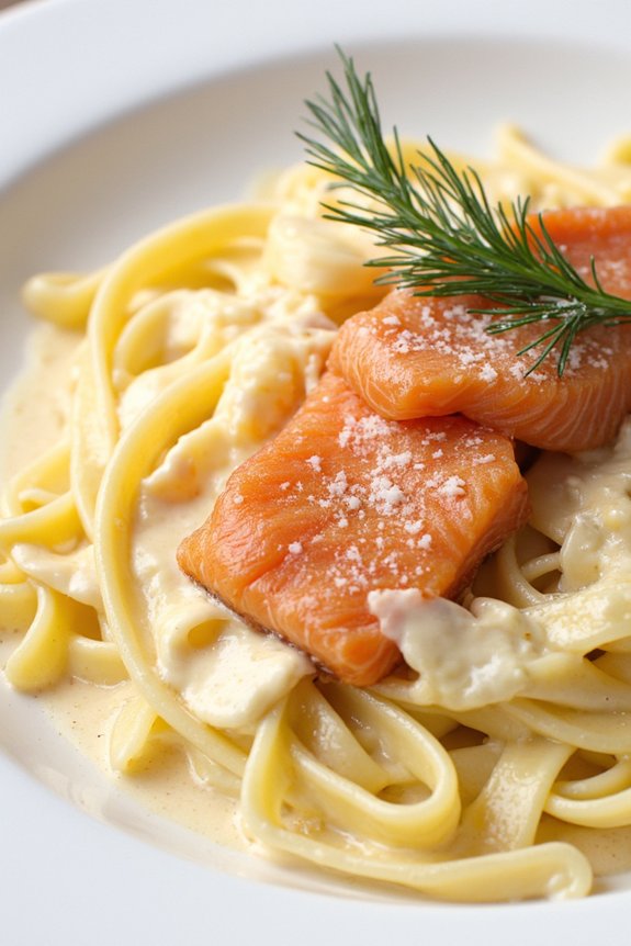 smoked salmon creamy pasta