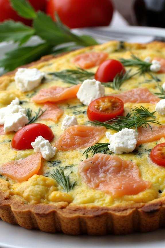 smoked salmon dill frittata