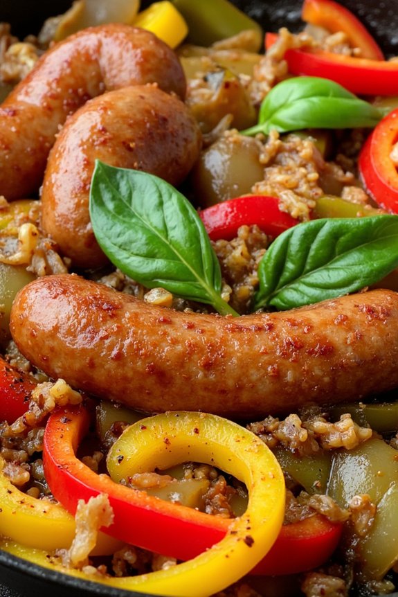 smoky sausage and pepper skillet
