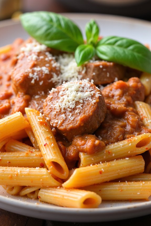spicy creamy vodka sausage sauce