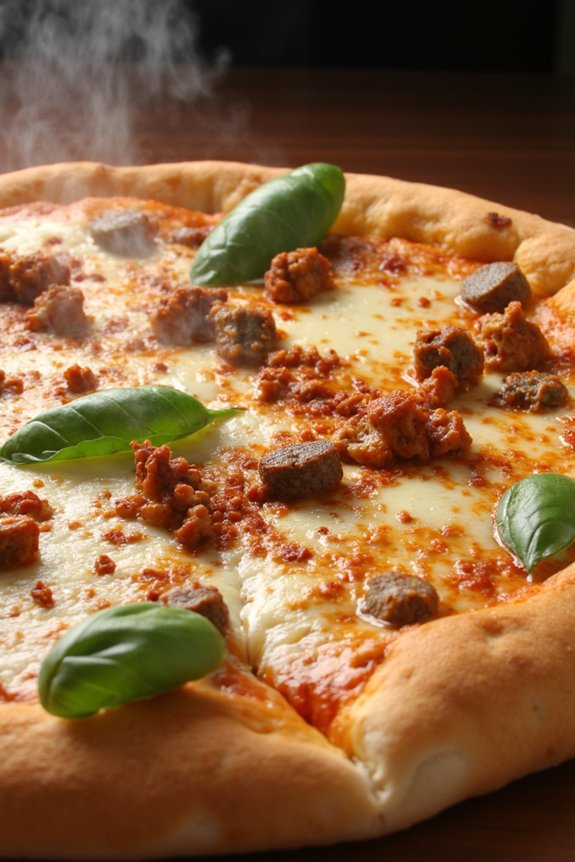 spicy italian sausage pizza