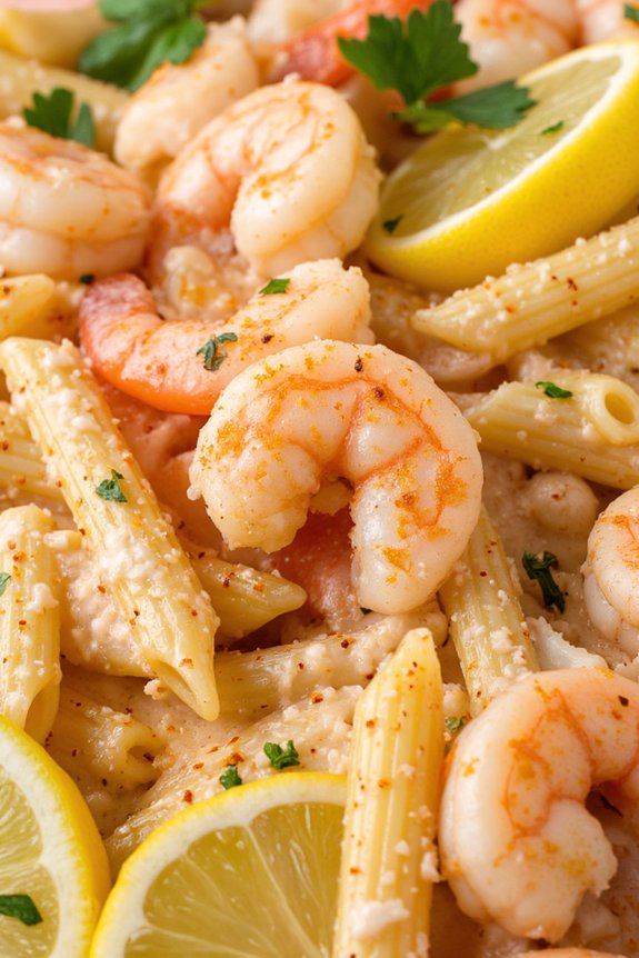 spicy lemon shrimp pasta