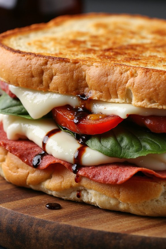 spicy salami provolone panini