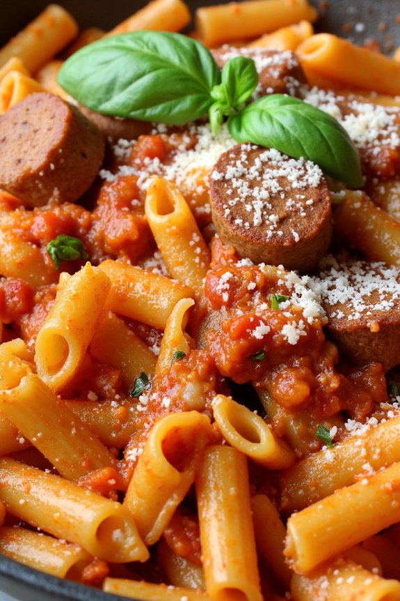 spicy sausage rigatoni delight