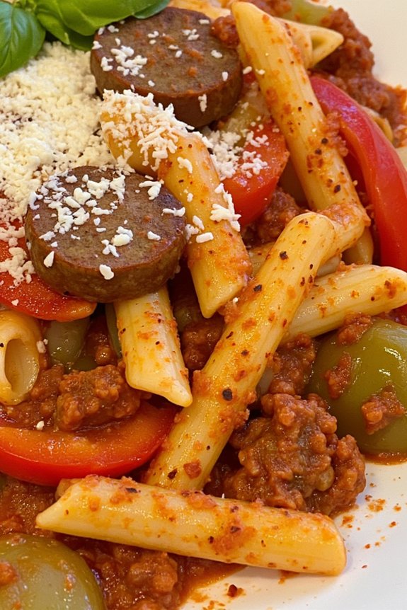 spicy sausage ziti recipe
