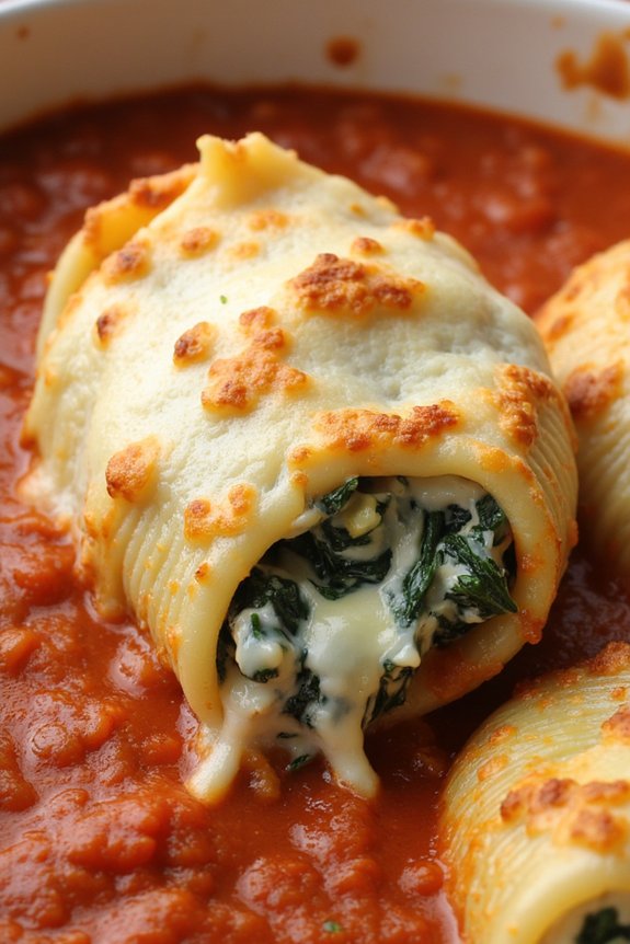 spinach artichoke stuffed shells