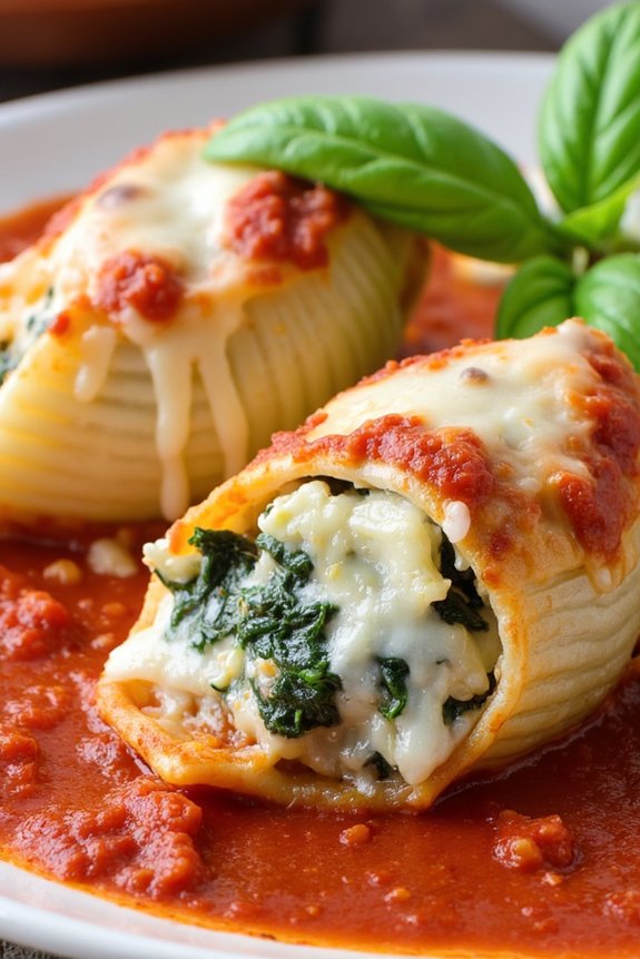 spinach artichoke stuffed shells