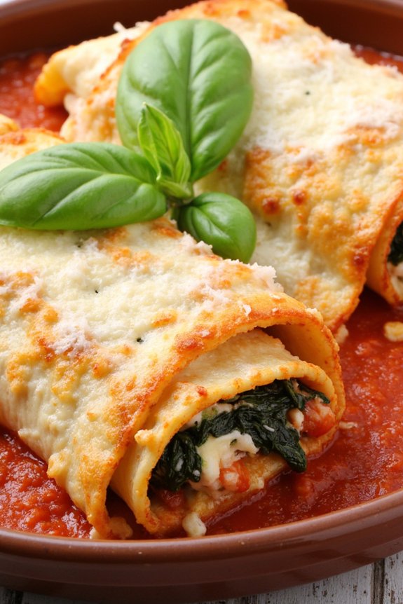 spinach ricotta cannelloni recipe