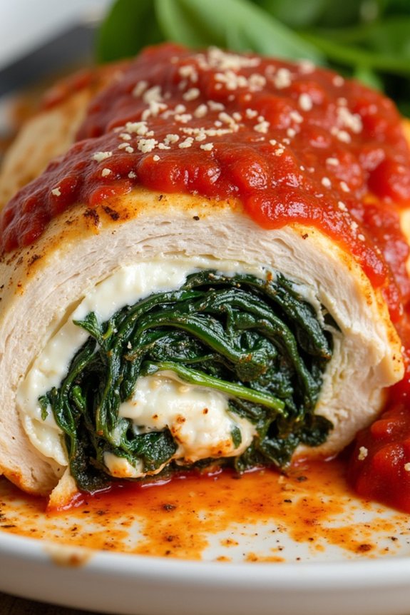 spinach ricotta stuffed chicken