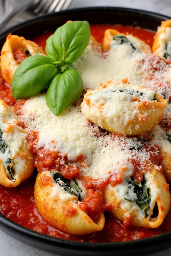 spinach ricotta stuffed shells