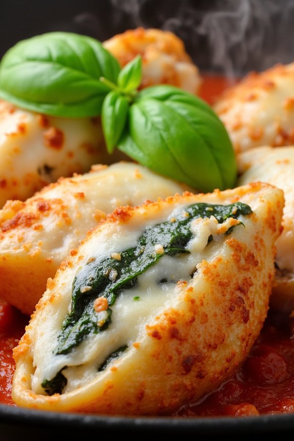 spinach ricotta stuffed shells