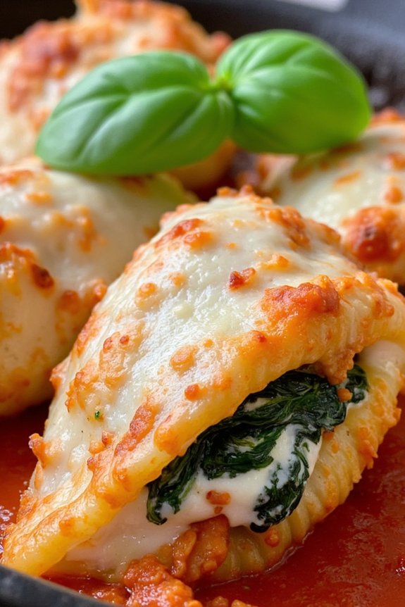 spinach ricotta stuffed shells