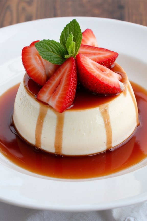 strawberry balsamic panna cotta