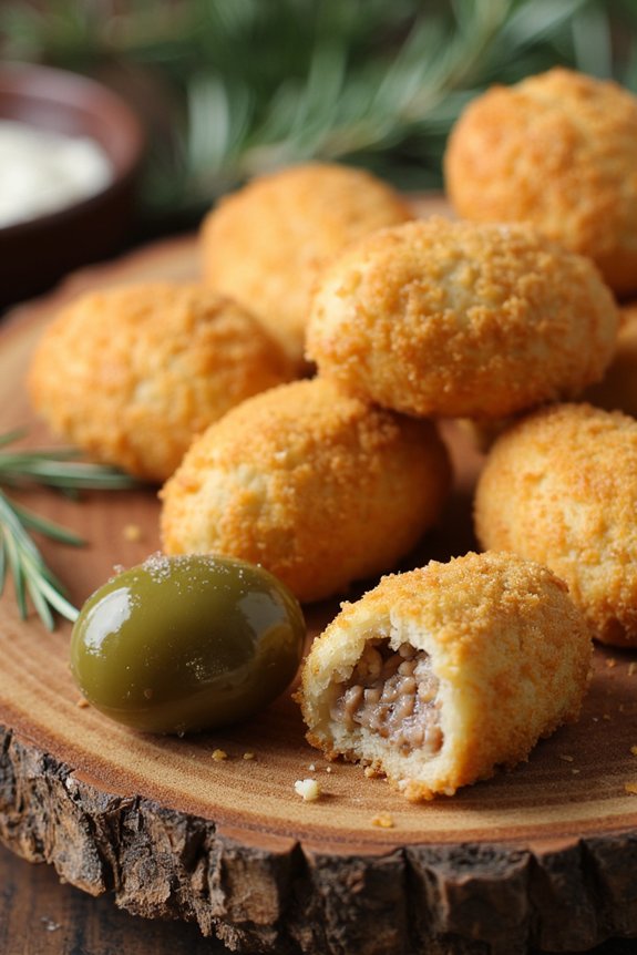 stuffed and fried olives