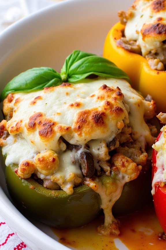 stuffed peppers with mushrooms