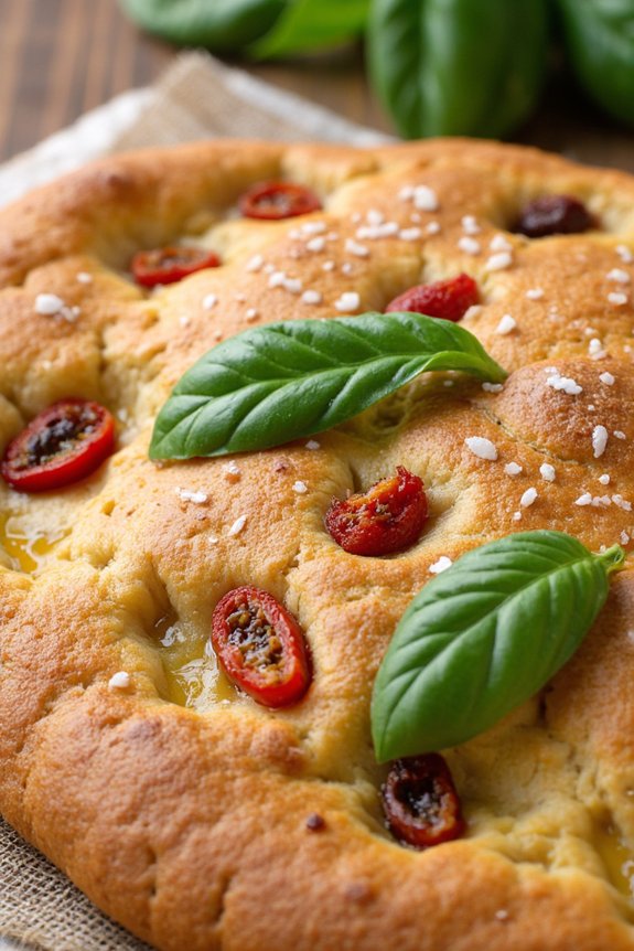 sun dried tomato basil focaccia