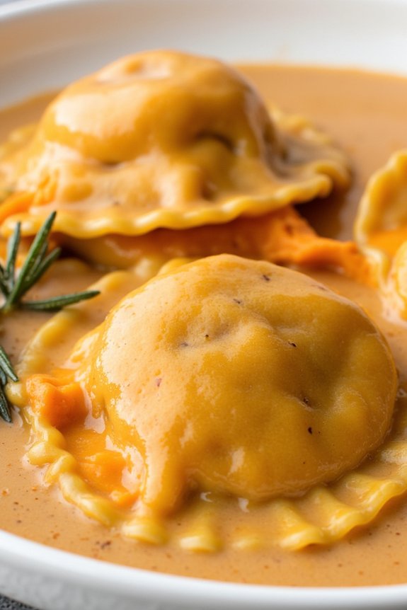 sweet potato ravioli delight