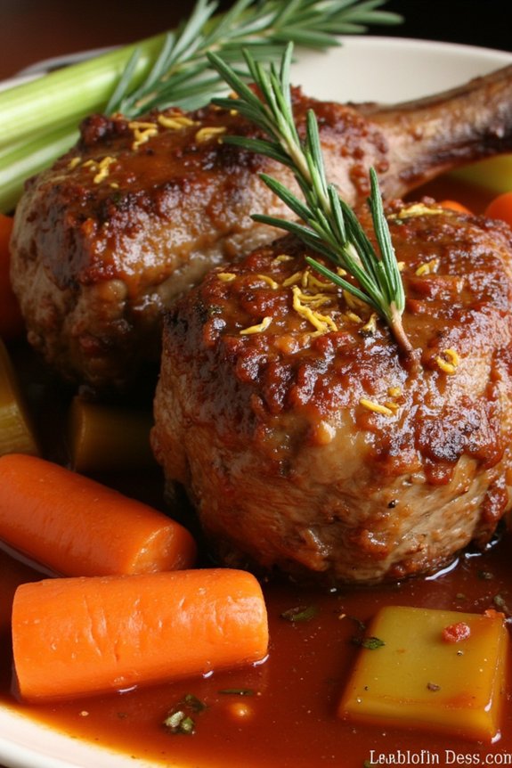 tender flavorful braised lamb shanks