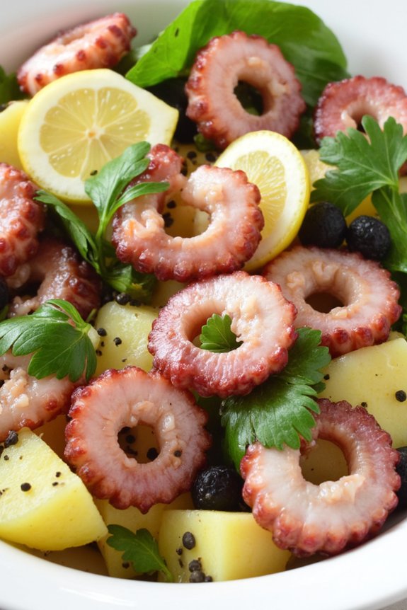 tender octopus creamy potatoes