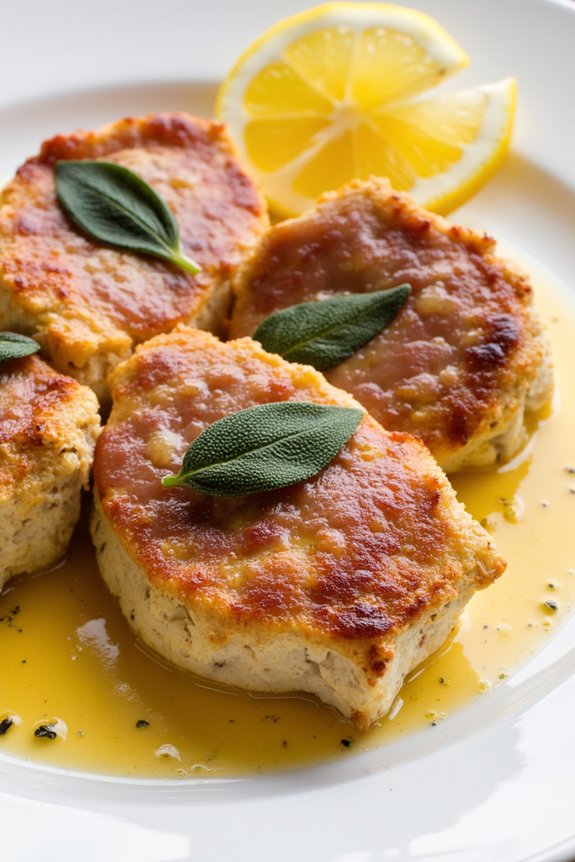 tender veal with prosciutto