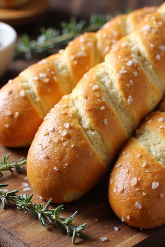 thyme infused olive oil breadsticks