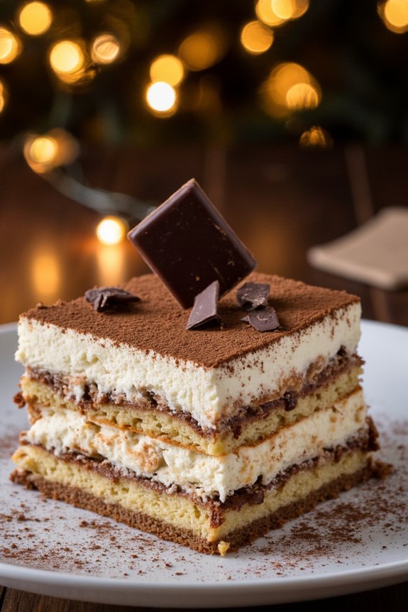 tiramisu enhanced with amaretto