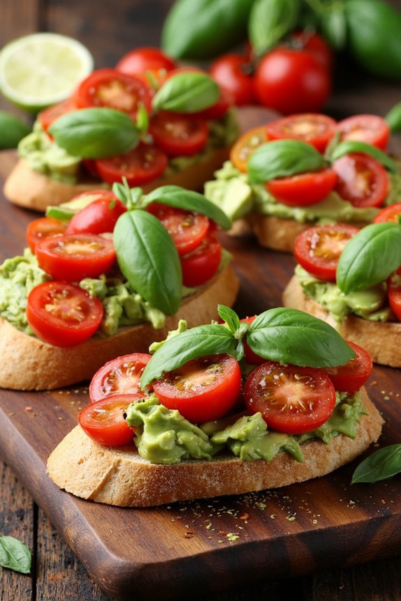 tomato avocado bruschetta delight