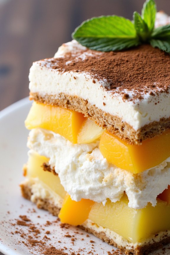 tropical coconut tiramisu delight