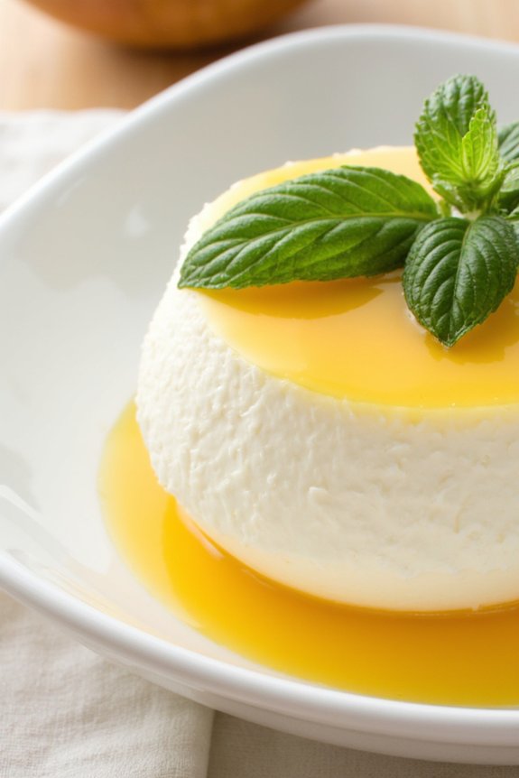 tropical mango coconut panna cotta
