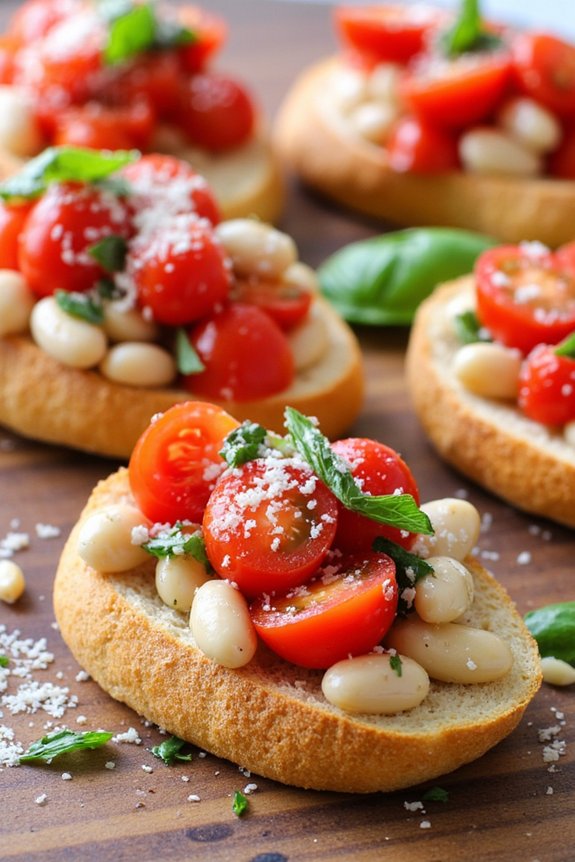 tuscan bean tomato bruschetta