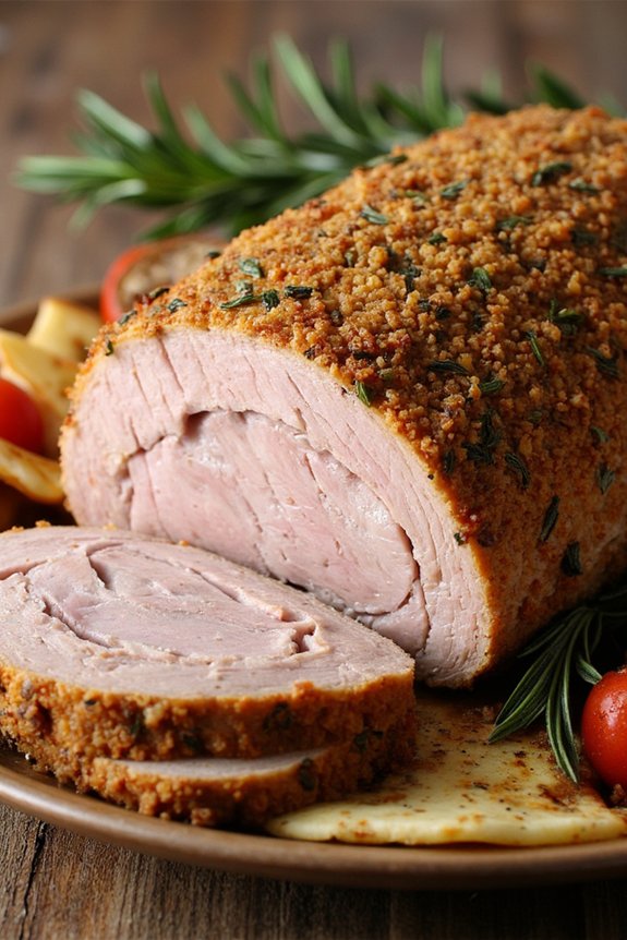 tuscan herb crusted pork roast