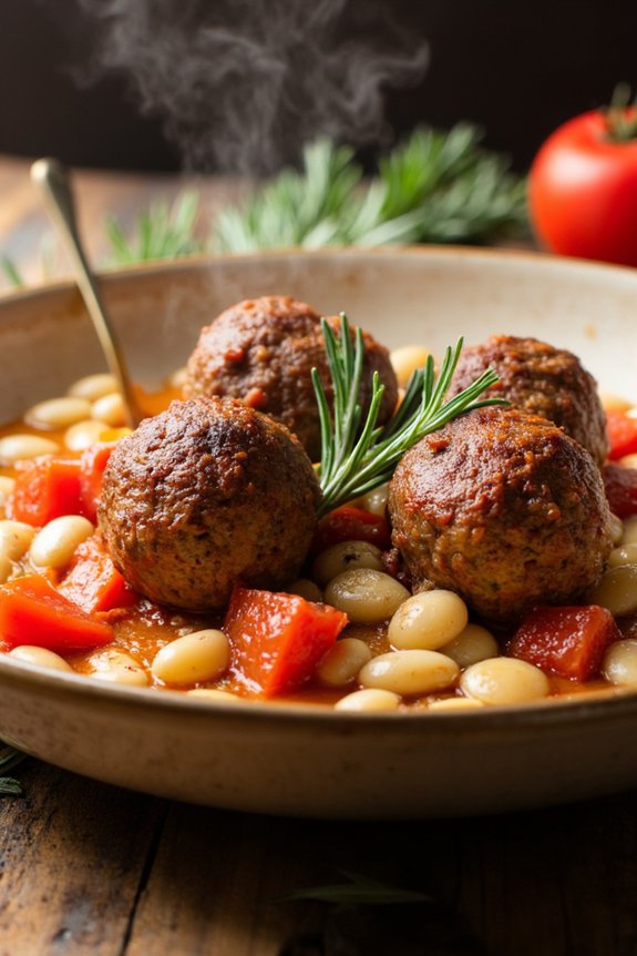 tuscan meatballs with beans