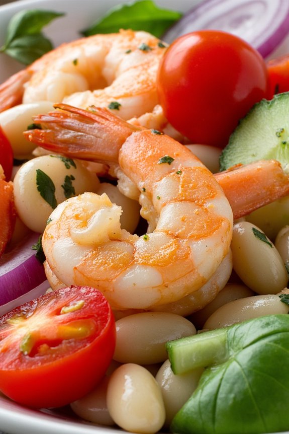 tuscan shrimp bean salad