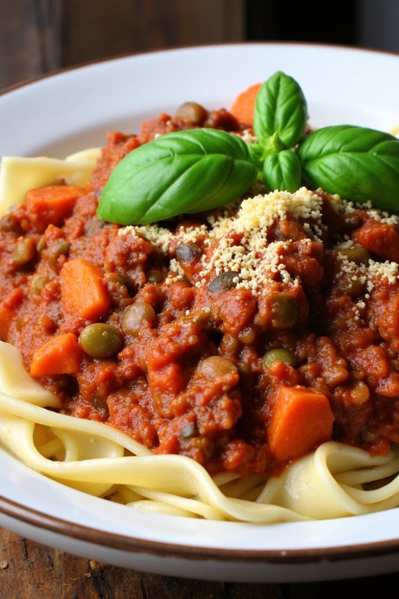 vegan lentil bolognese recipe