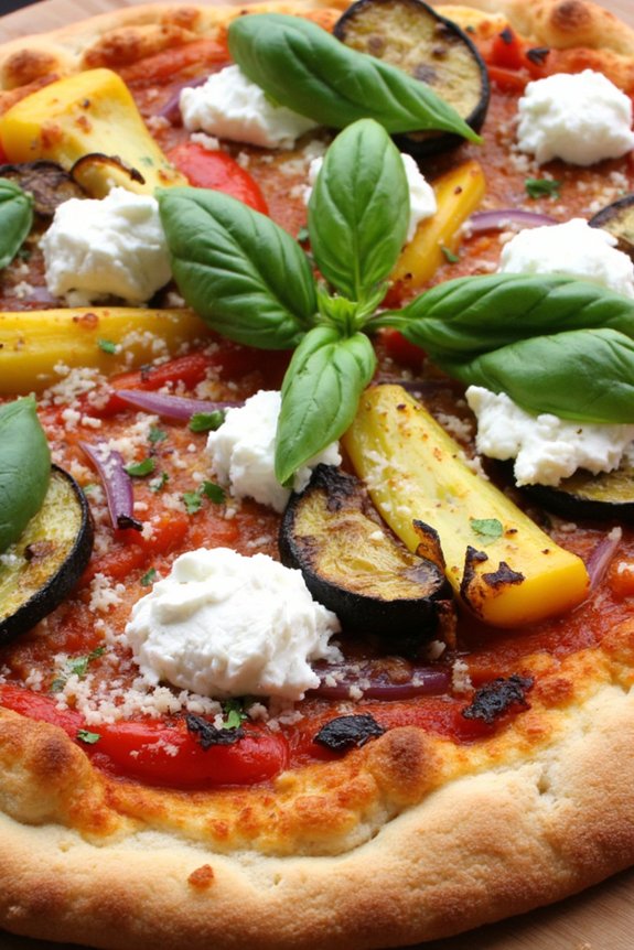 vegetable ricotta pizza delight
