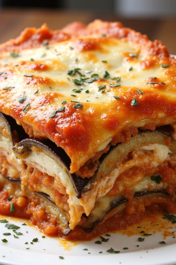 vegetarian eggplant ricotta lasagna