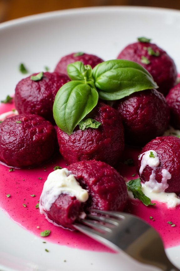 vibrant beetroot gnocchi delight