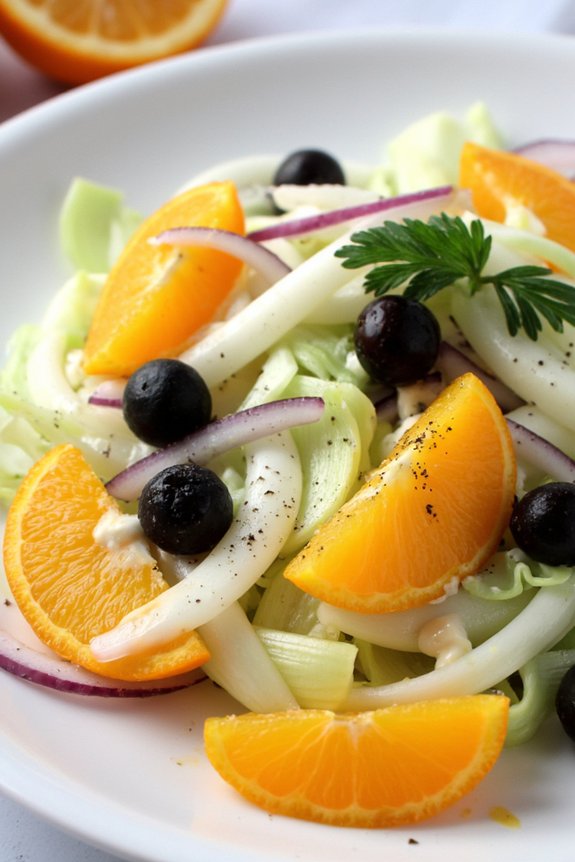 vibrant fennel orange salad
