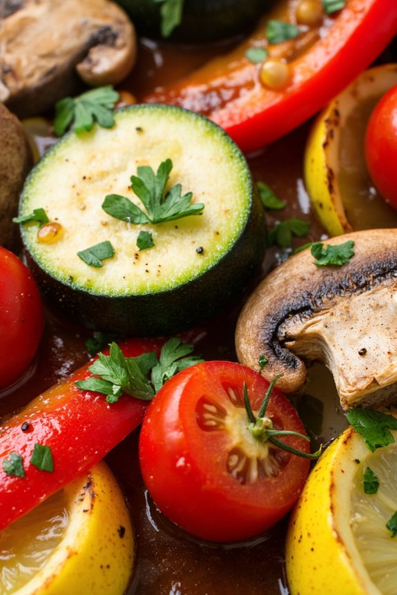 vibrant marsala vegetable dish