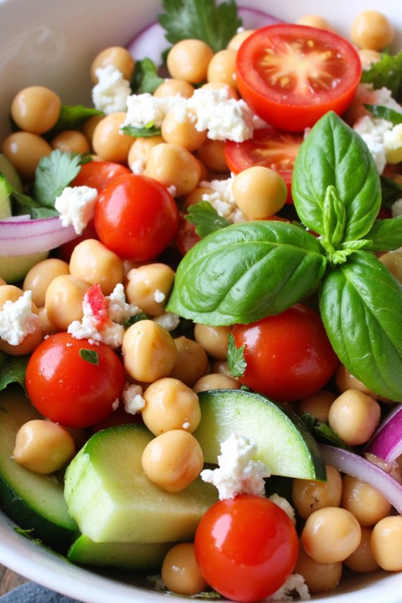 vibrant mediterranean chickpea salad
