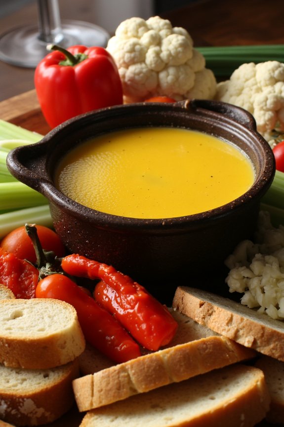 warm anchovy garlic dip